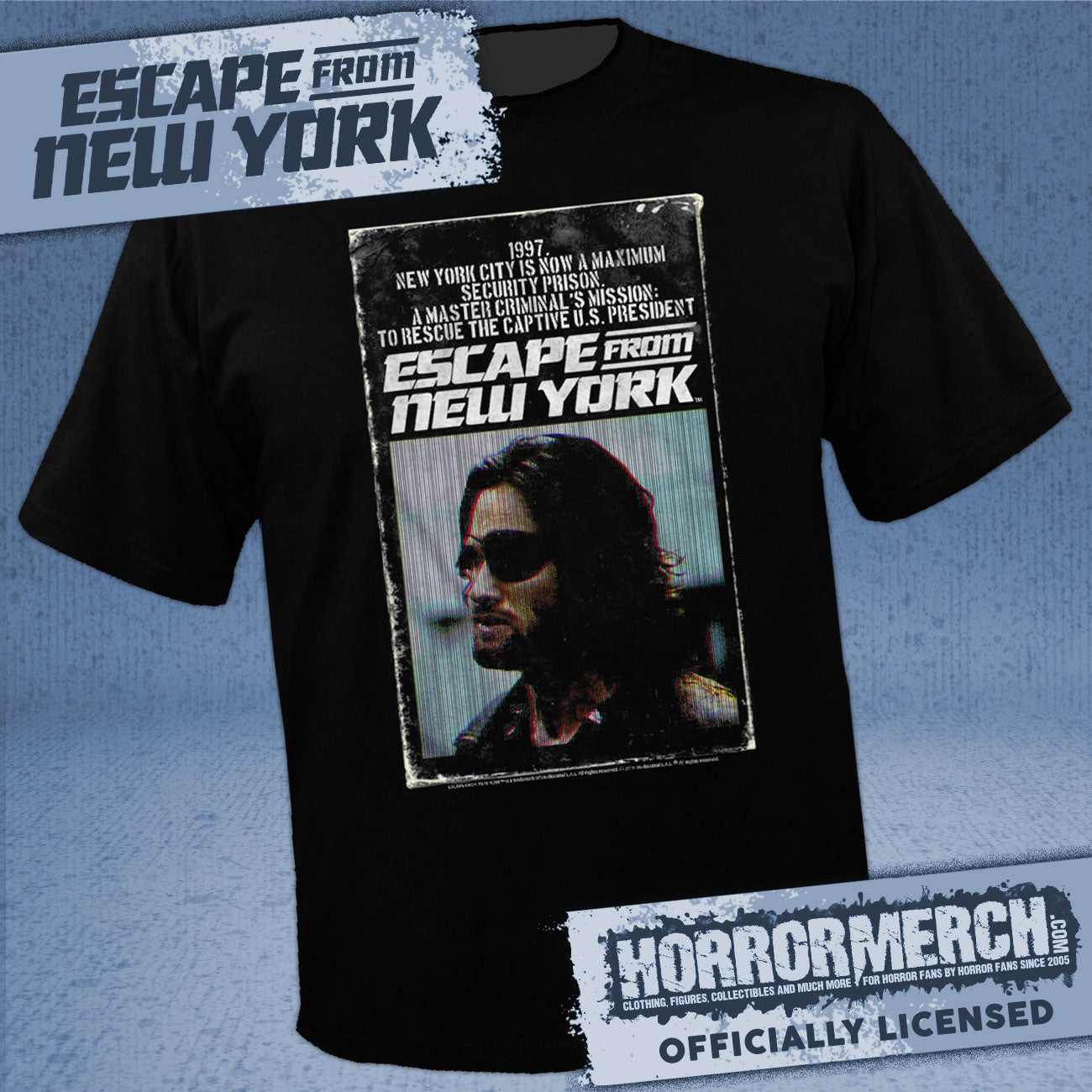 Escape From New York - Snake VHS Cover Mens Shirt