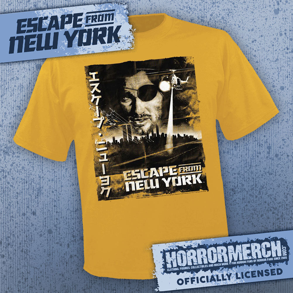 Escape From New York - Poster (Gold) Mens Shirt