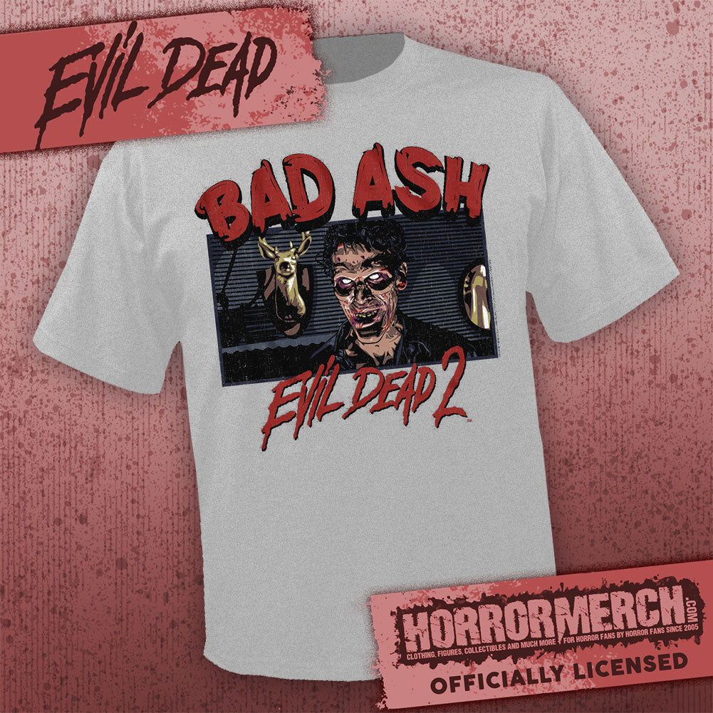 Evil Dead - Bad Ash (Gray) Mens Shirt