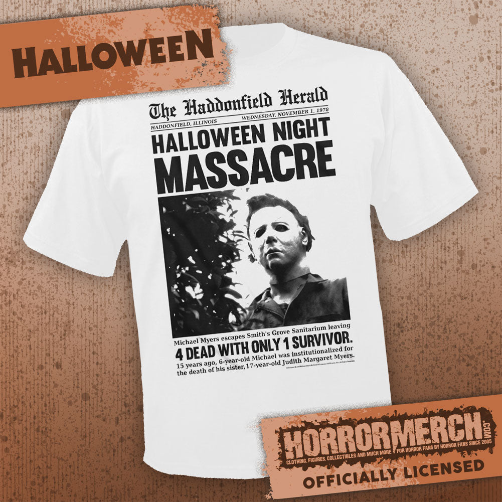 Halloween - Haddonfield Herald (White) Mens Shirt