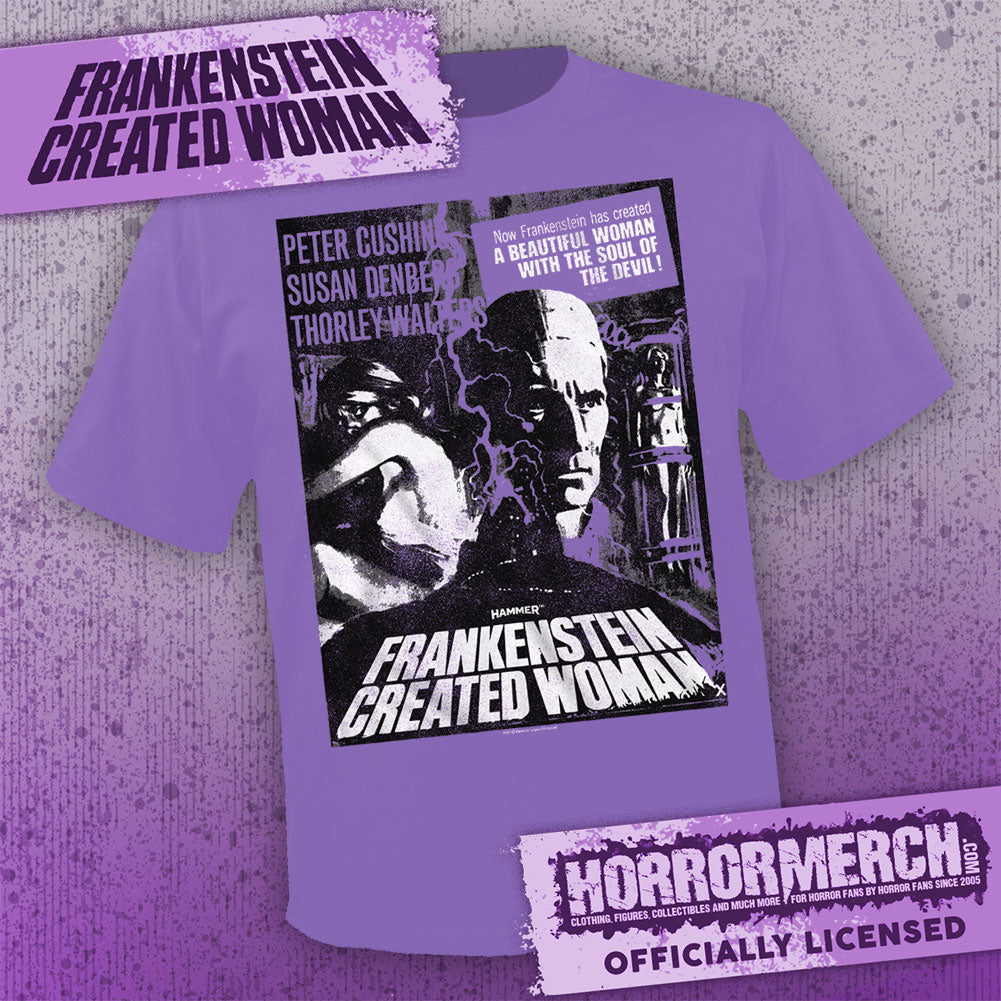 Frankenstein Created Woman - Poster (Purple) Mens Shirt