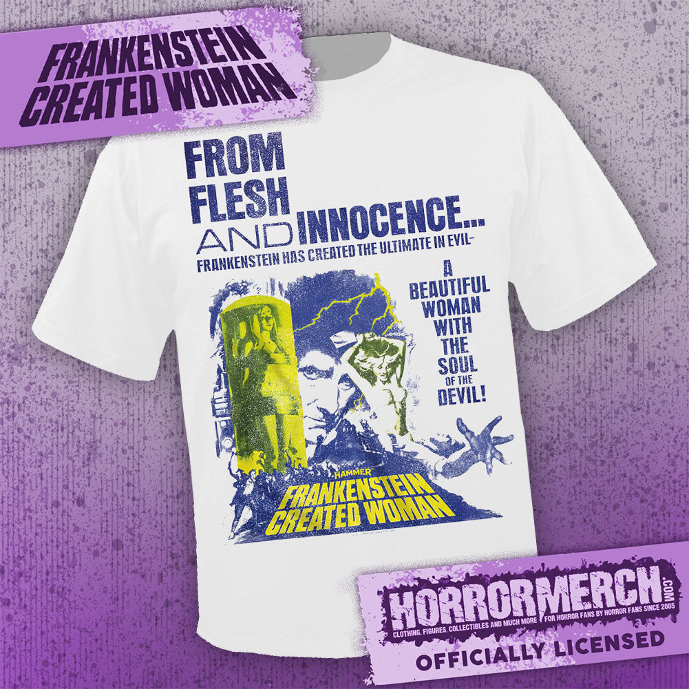 Frankenstein Created Woman - Poster (White) Mens Shirt