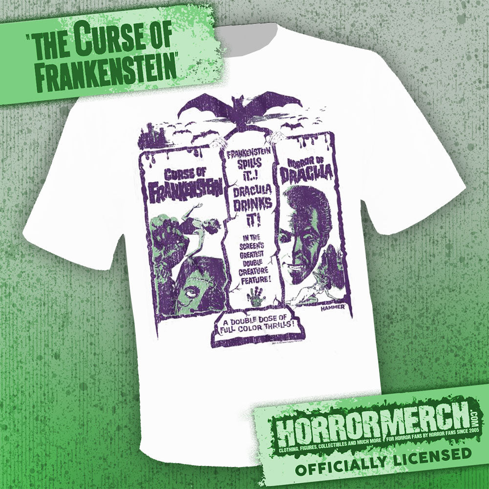 Curse Of Frankenstein - Poster (Purple Art) Mens Shirt