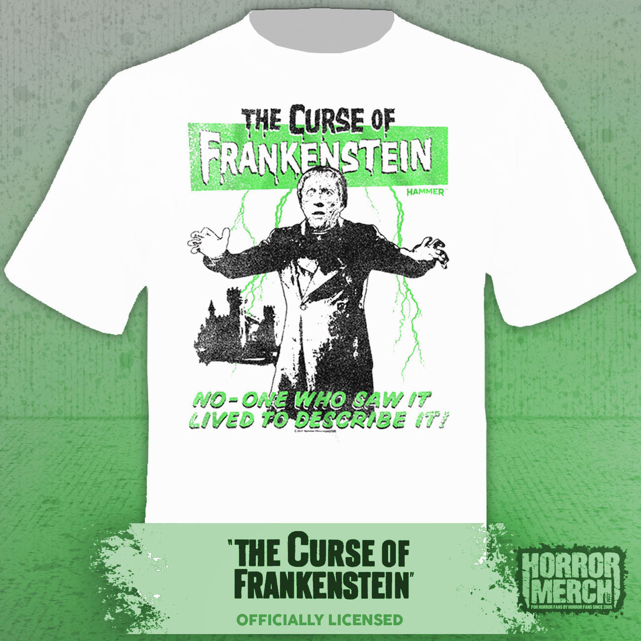 Curse Of Frankenstein - No One Lived Mens Shirt (White)