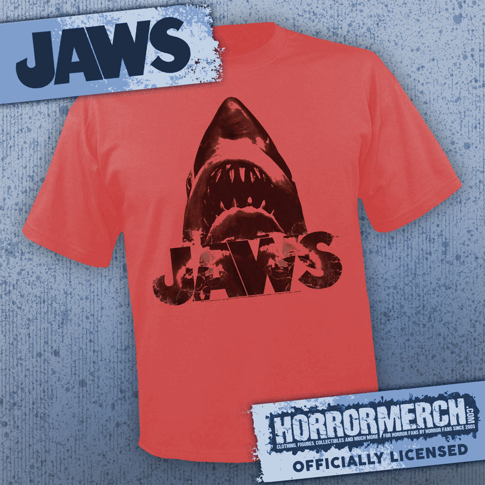 Jaws - Distressed (Red) Mens Shirt