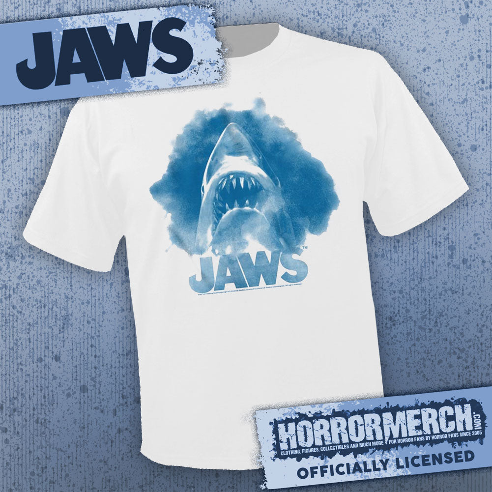 Jaws - Watercolor (White) Mens Shirt