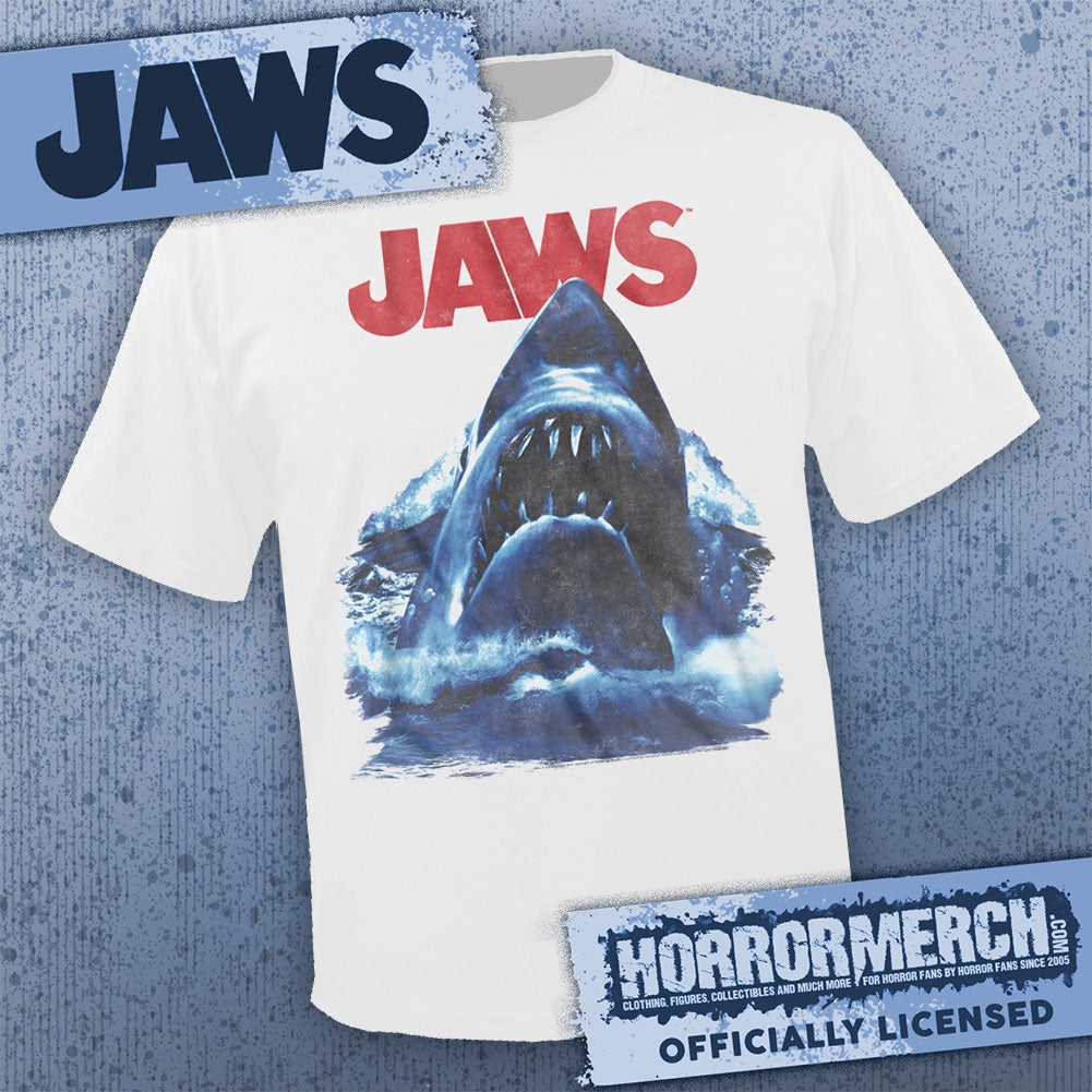 Jaws - Jump (White) Mens Shirt