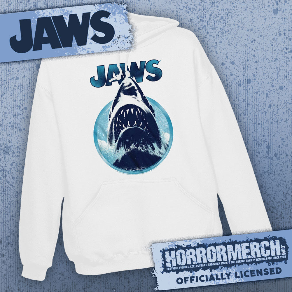 Jaws - Burst (White) Hooded Sweatshirt
