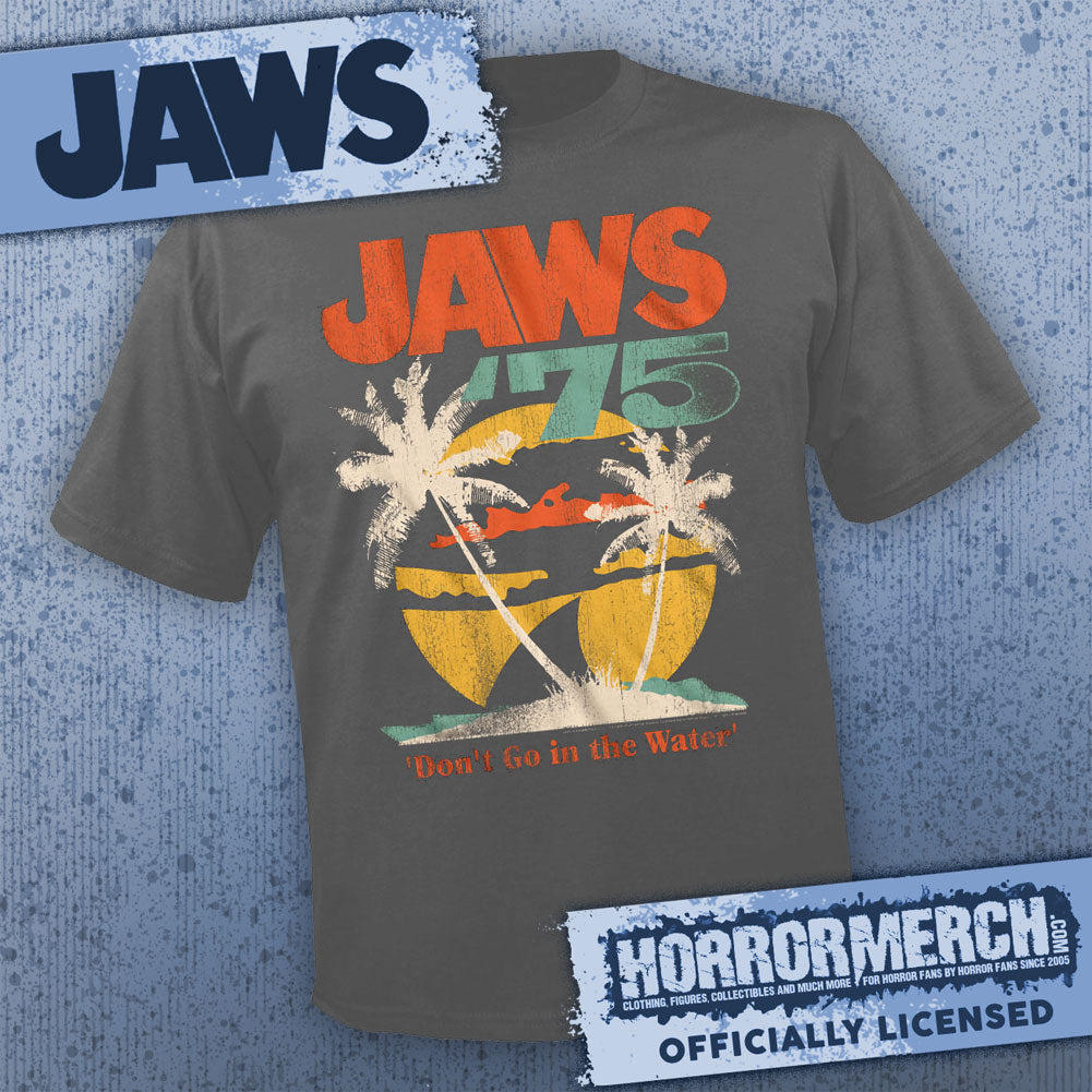 Jaws - Dont Go In The Water (Charcoal) Mens Shirt