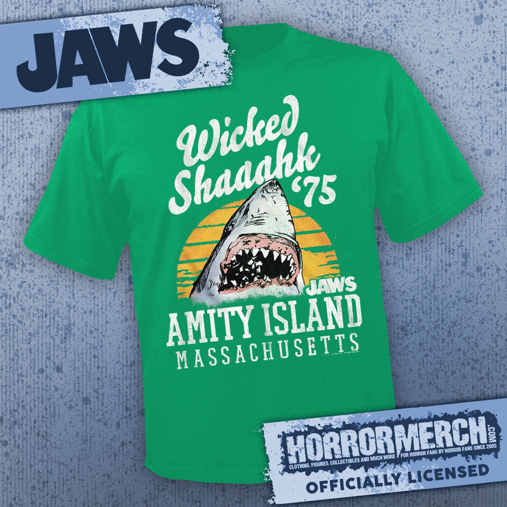 Jaws - Wicked Shaaahk (Green) Mens Shirt