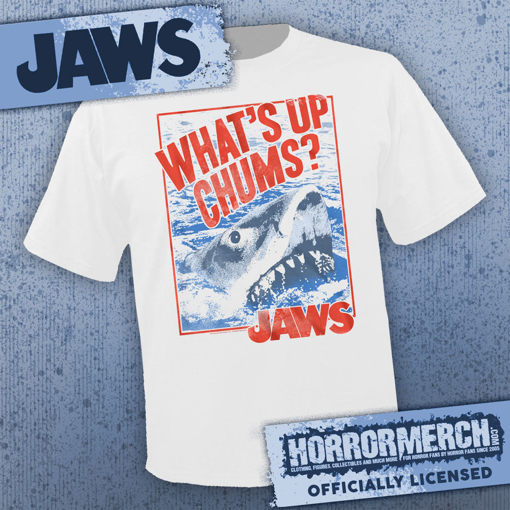 Jaws - Whats Up Chums (White) Mens Shirt