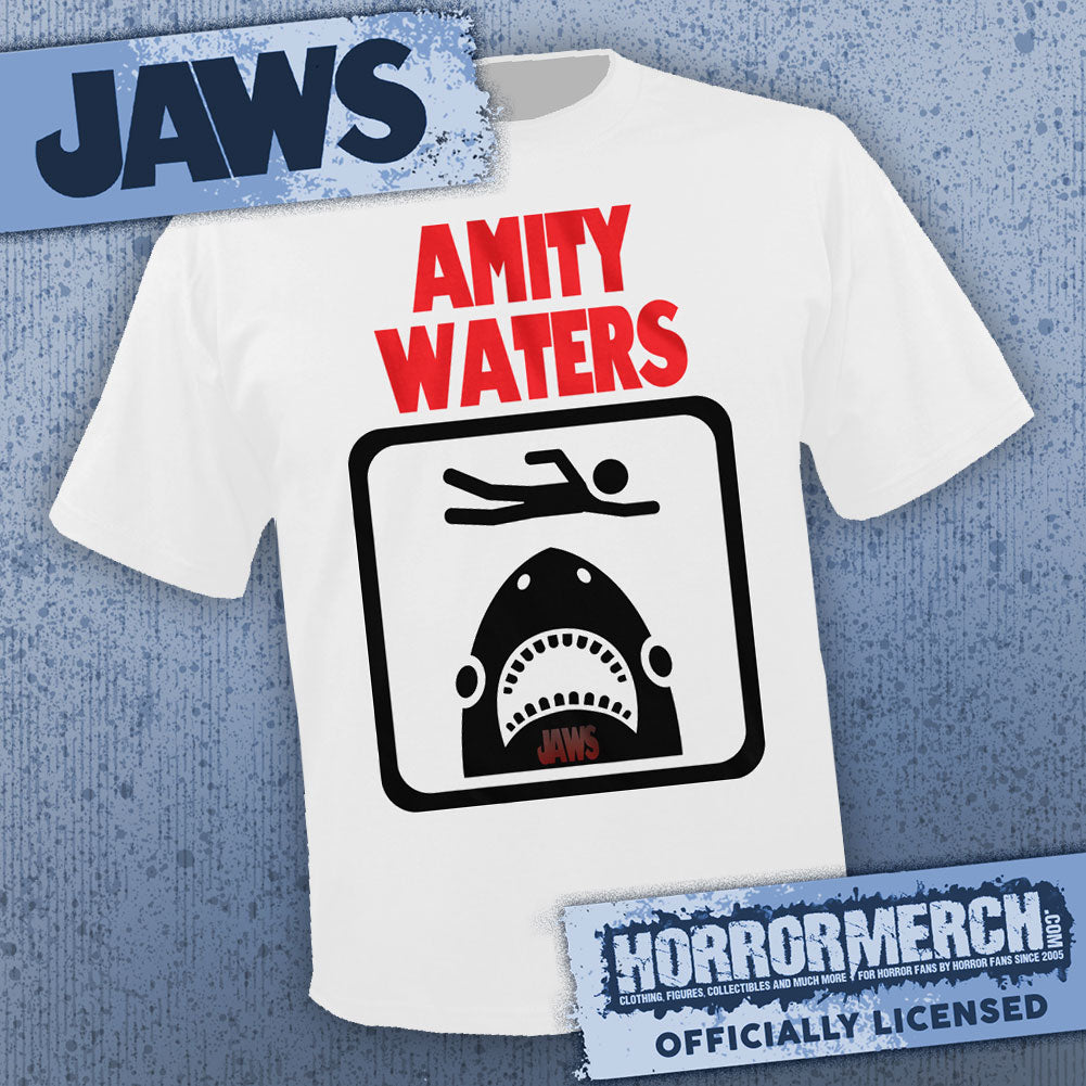 Jaws - Amity Waters (White) Mens Shirt
