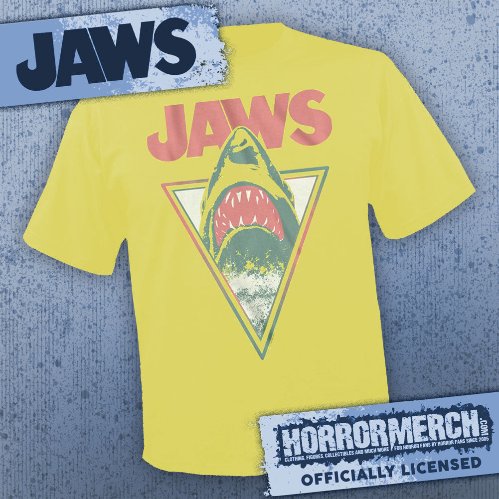 Jaws - Triangle (Yellow) Mens Shirt