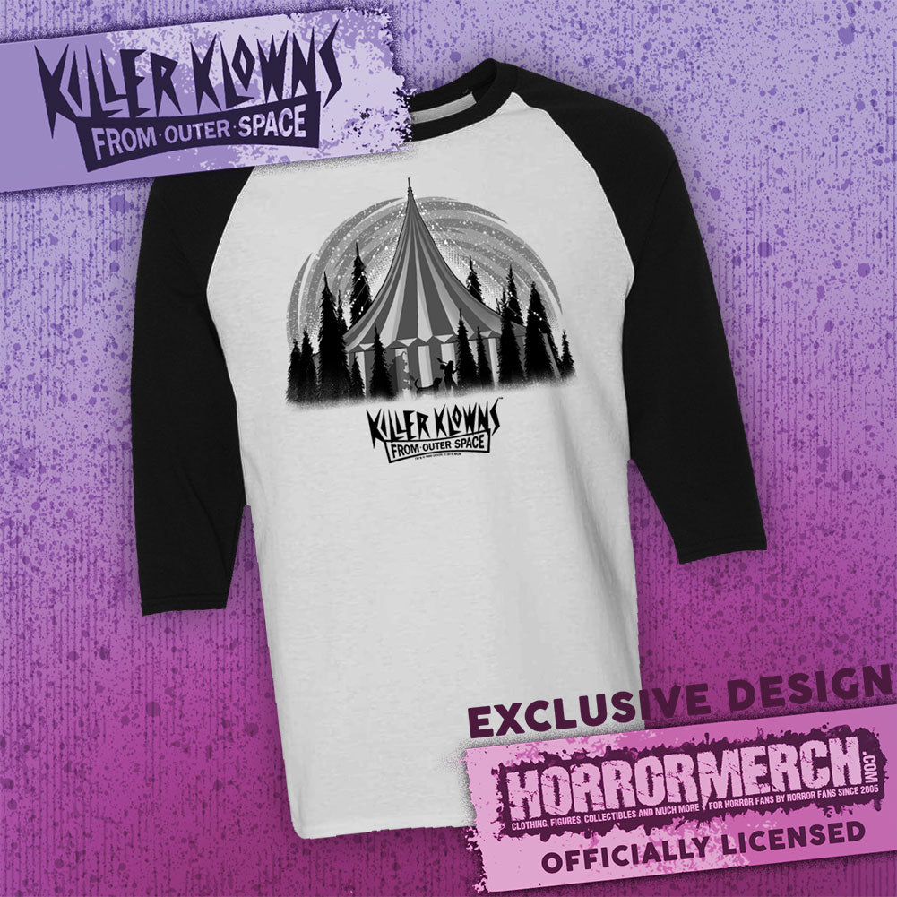 '- Exclusive - Killer Klowns From Outer Space - Tent (Gray) Baseball Shirt