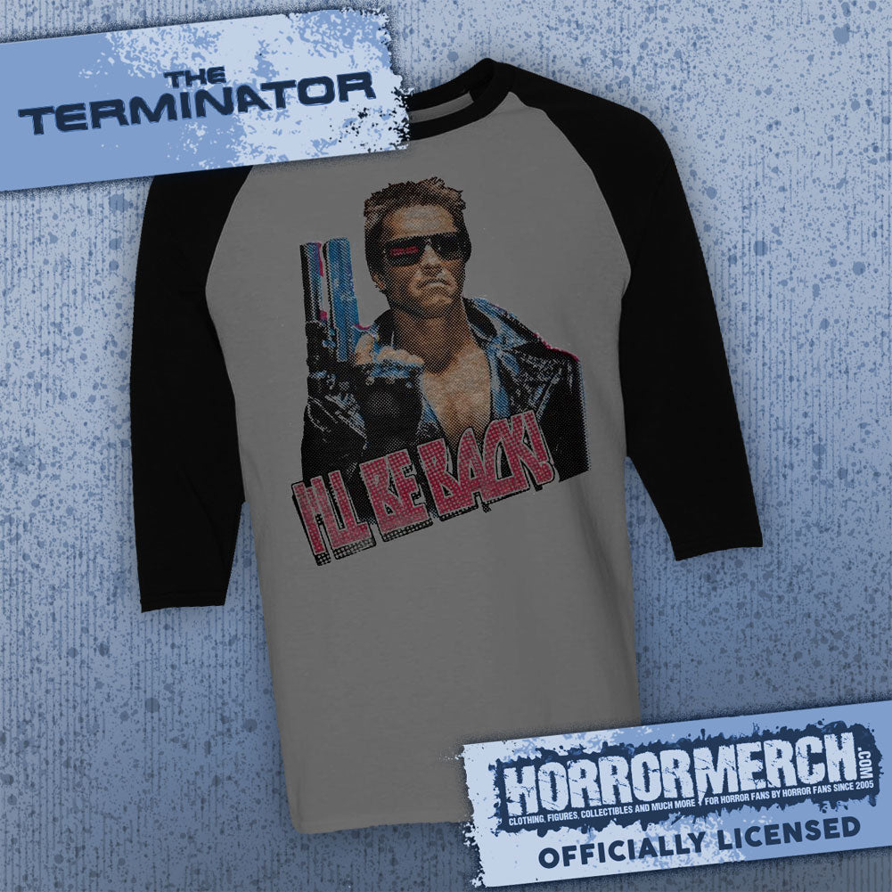 Terminator - I'll Be Back (Gray) Baseball Shirt