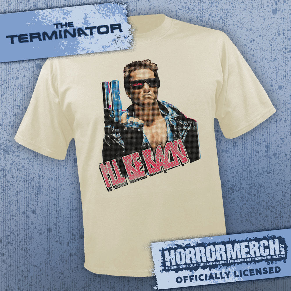 Terminator - I'll Be Back (Cream) Mens Shirt