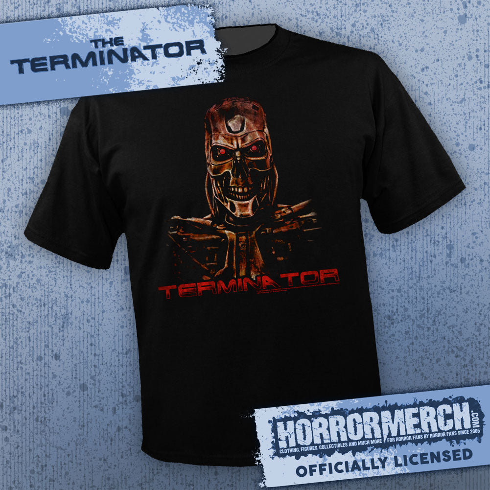 Terminator - Endoskeleton Red Logo Mens Shirt