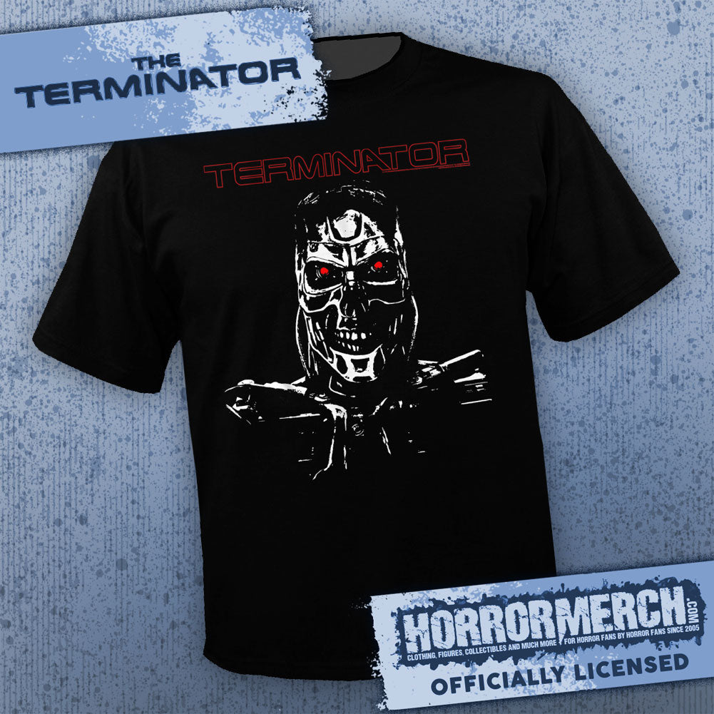 Terminator - Endoskeleton White Logo Mens Shirt