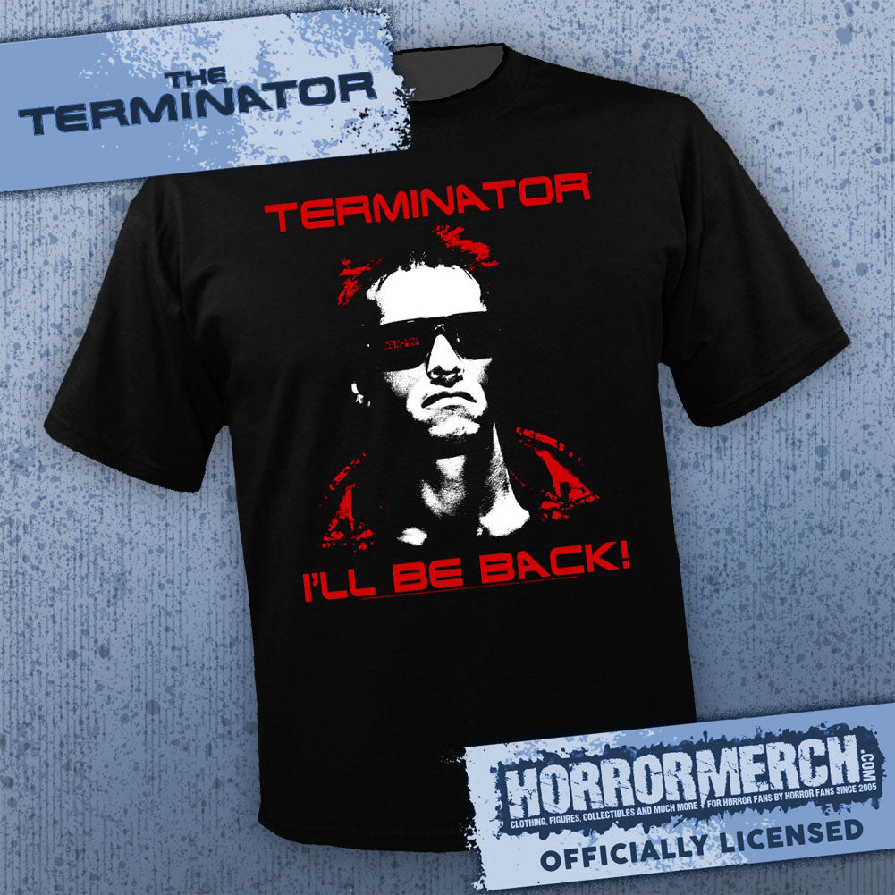 Terminator - I'll Be Back Red Logo Mens Shirt