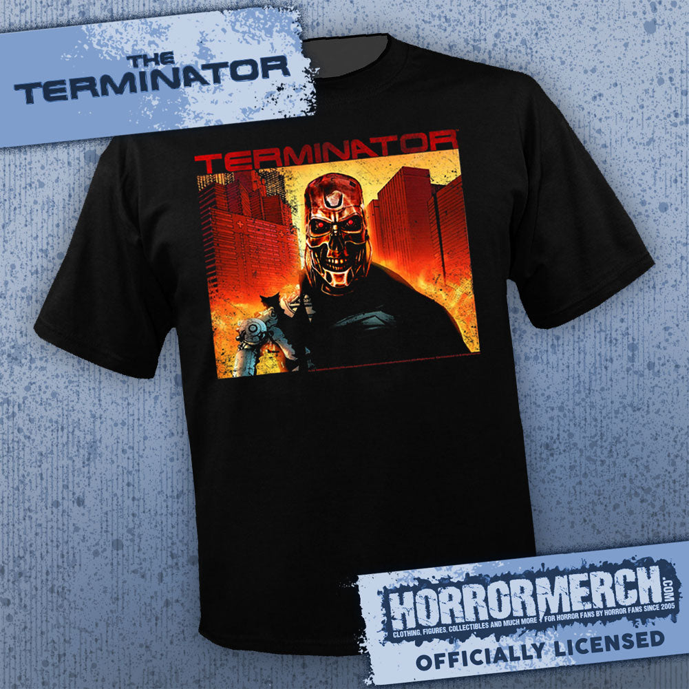 Terminator - Endoskeleton Battle Mens Shirt