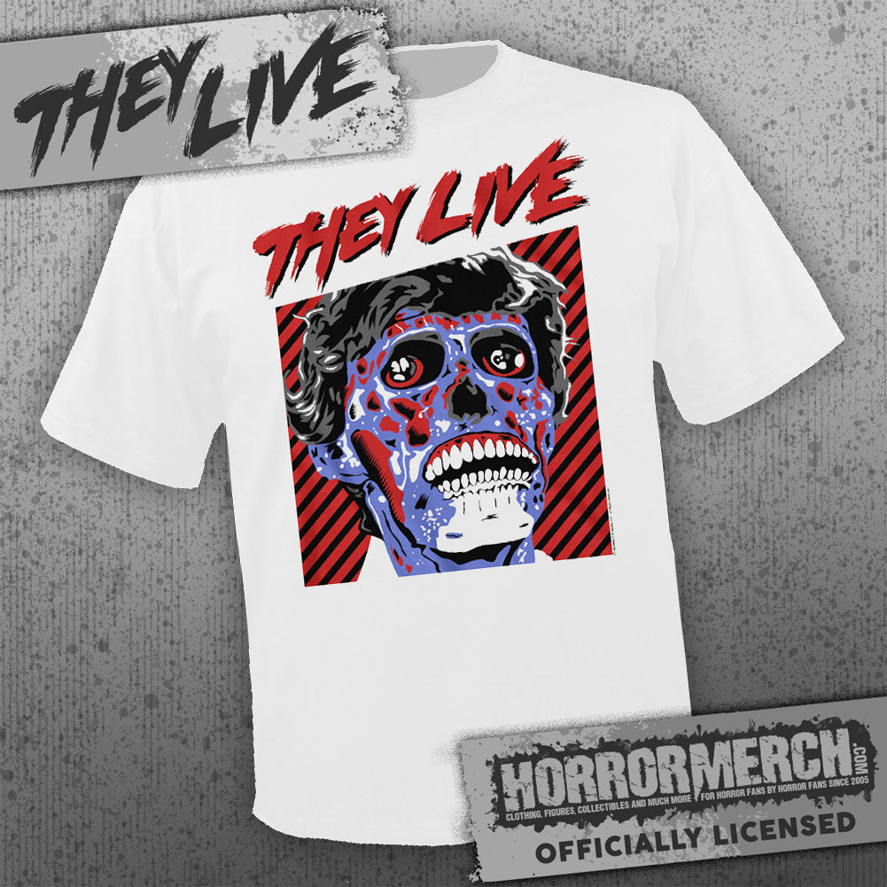 They Live - Ghoul Close Up (White) Mens Shirt