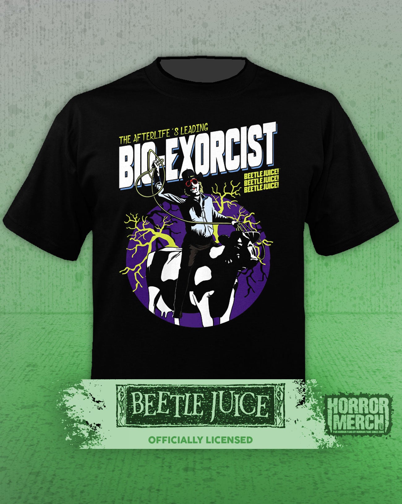 Beetlejuice - Bio-Exorcist Cartoon Mens Shirt