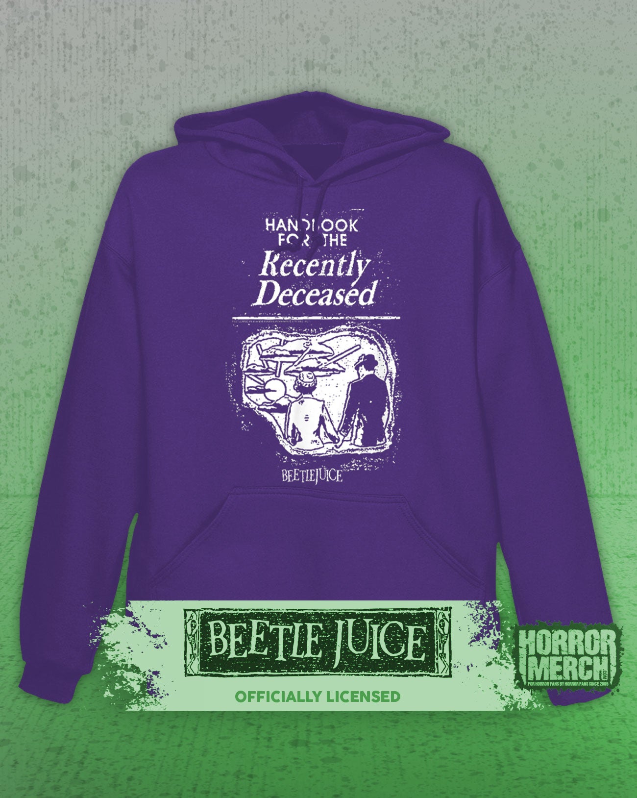 Beetlejuice - Handbook For The Recently Deceased Hooded Sweatshirt (Purple)