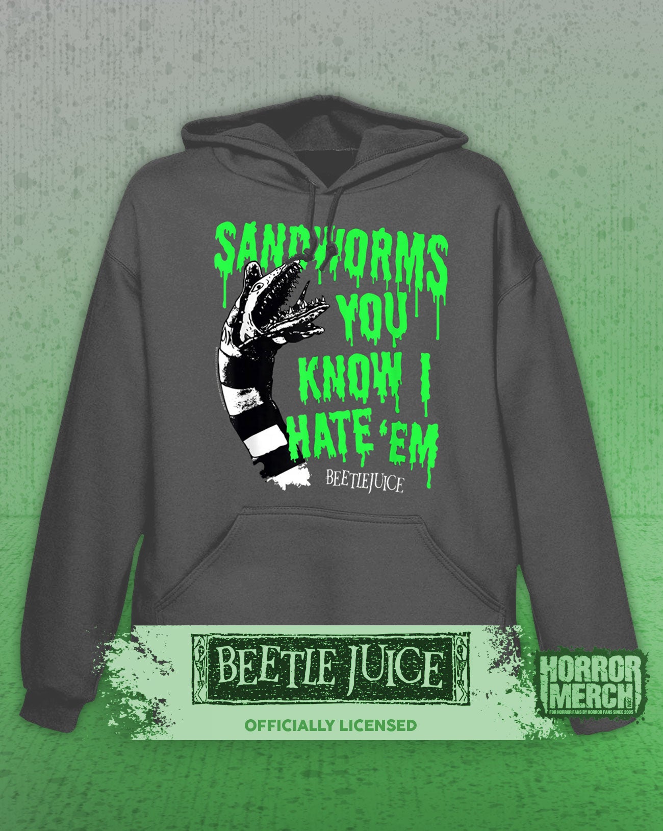Beetlejuice - Sandworms Hooded Sweatshirt (Gray)