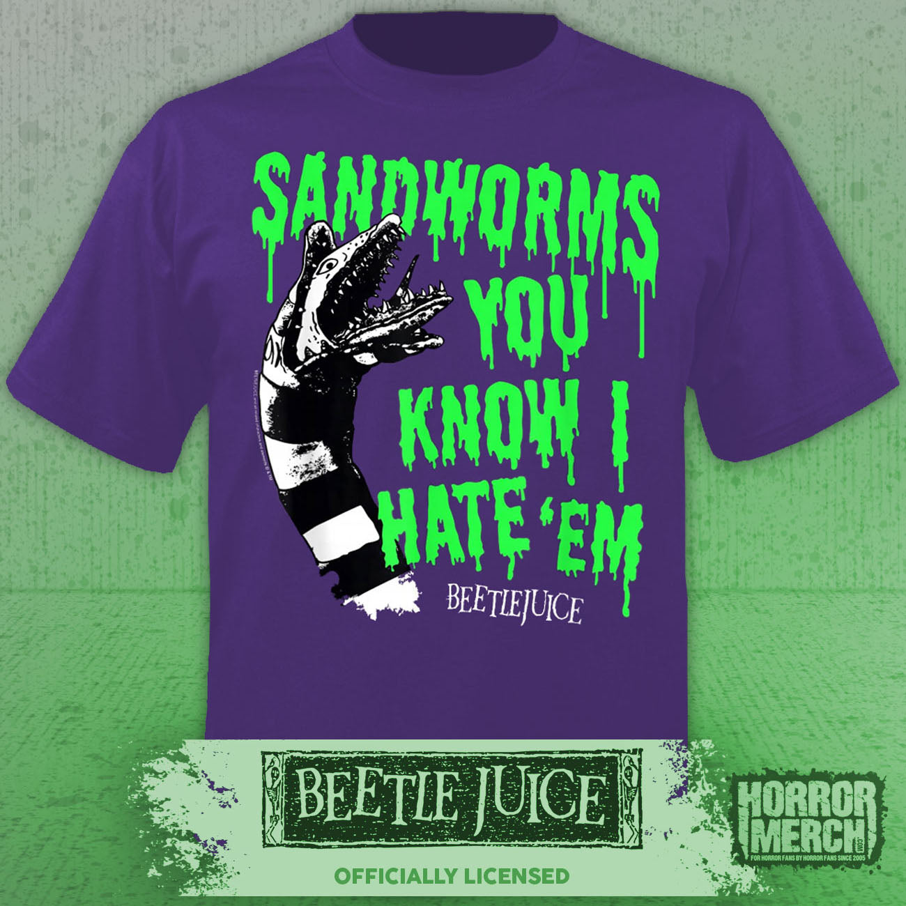Beetlejuice - Sandworms Womens Shirt (Purple)