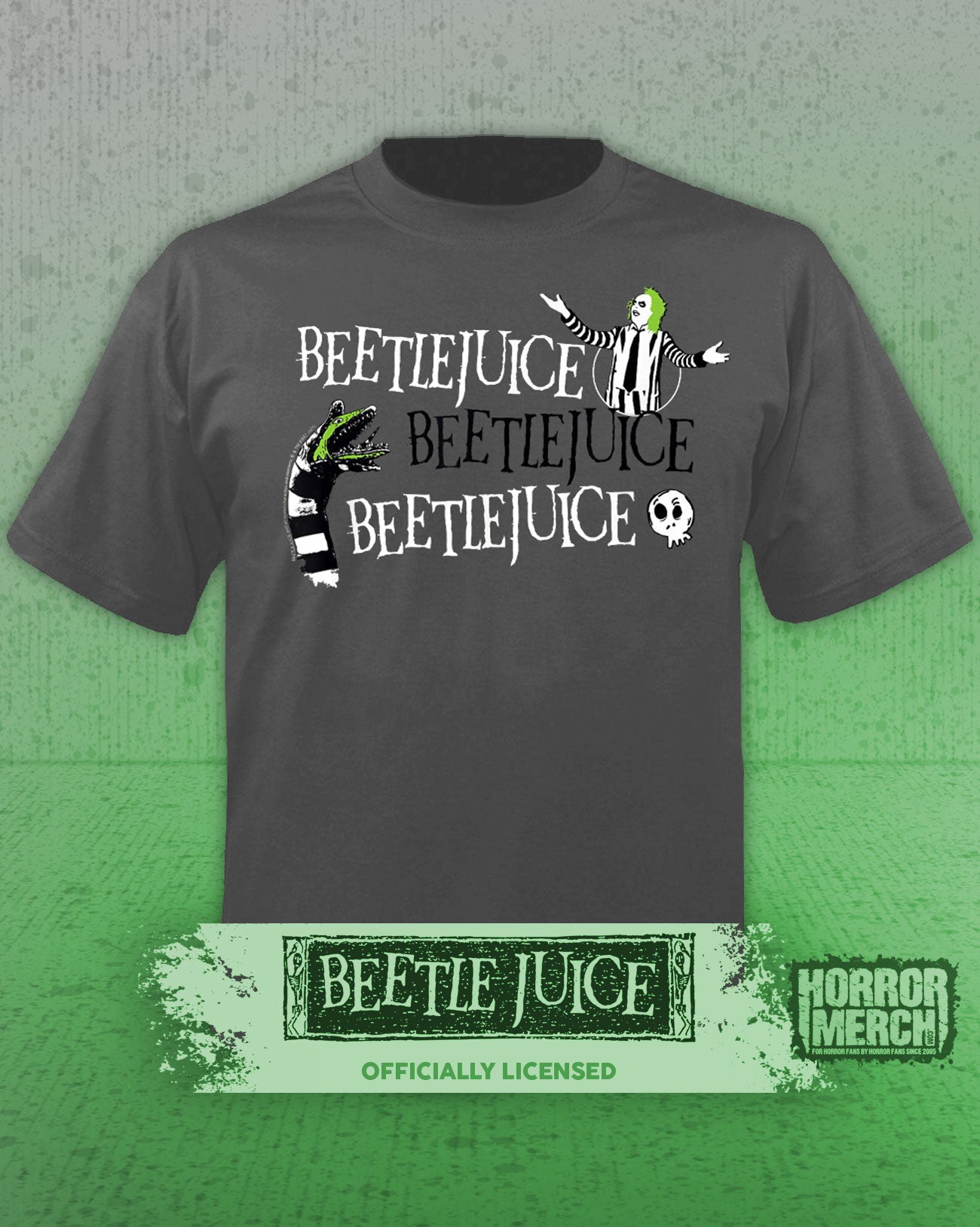 Beetlejuice - Beetlejuce Womens Shirt (Gray)