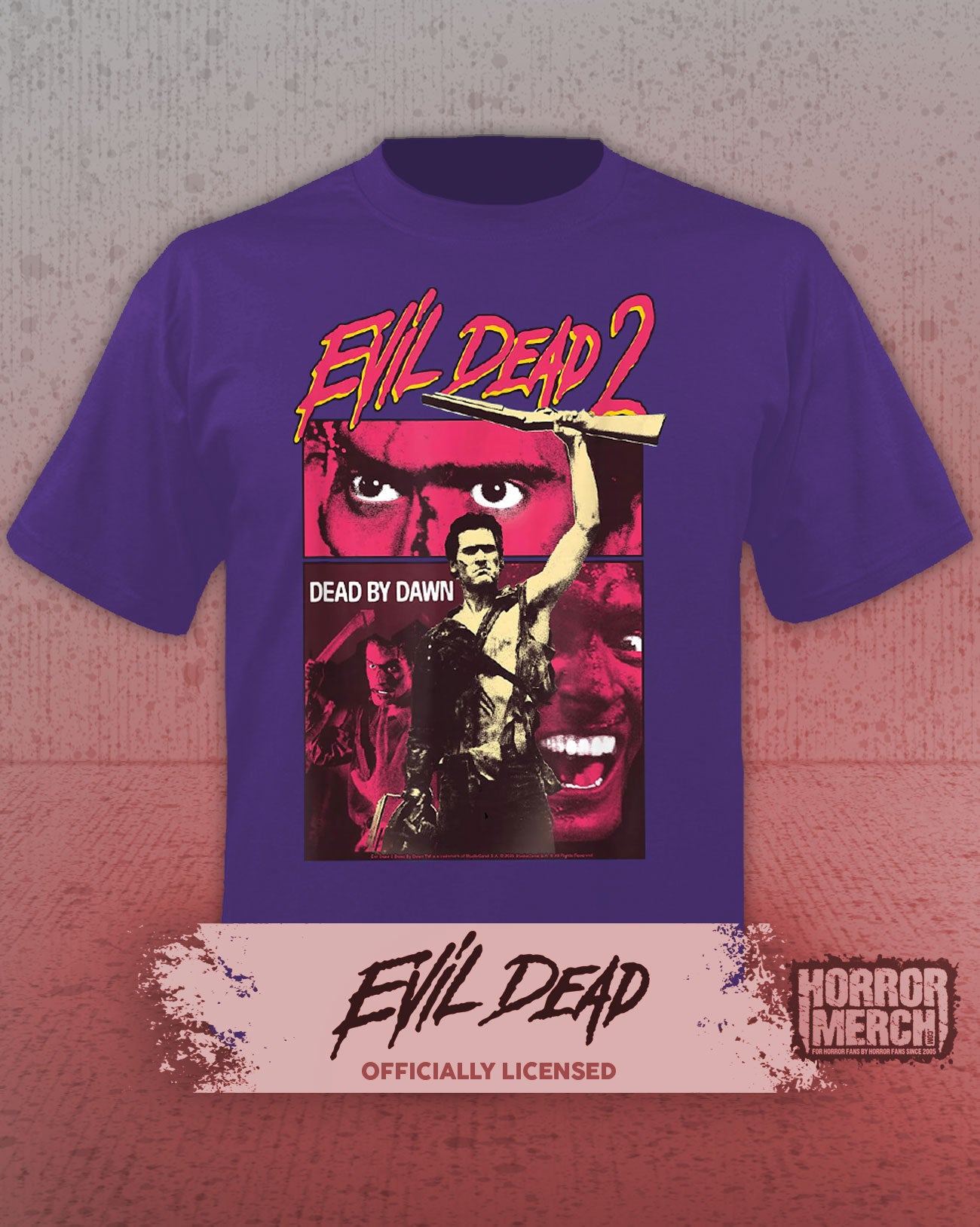 Evil Dead - Collage Womens Shirt (Purple)