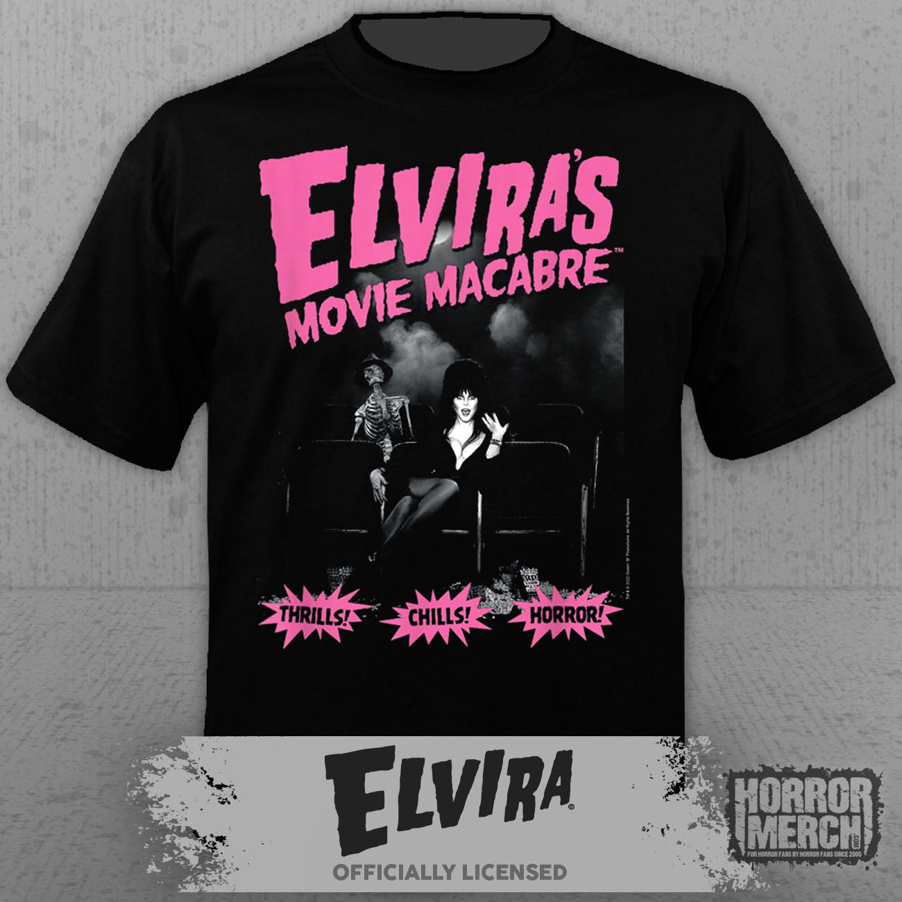 Elvira - Thrills Chills Horror Womens Shirt