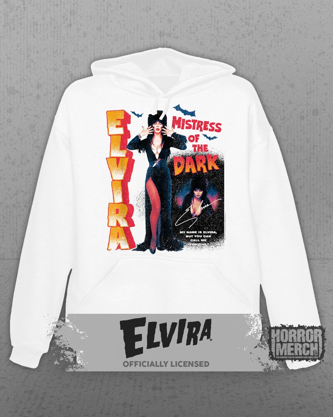 Elvira - Mistress Of The Dark Hooded Sweatshirt (White)