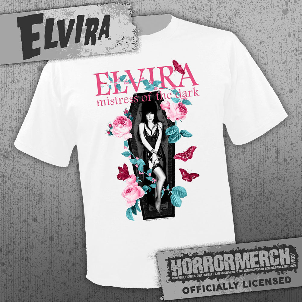 Elvira - Coffin (White) Womens Shirt