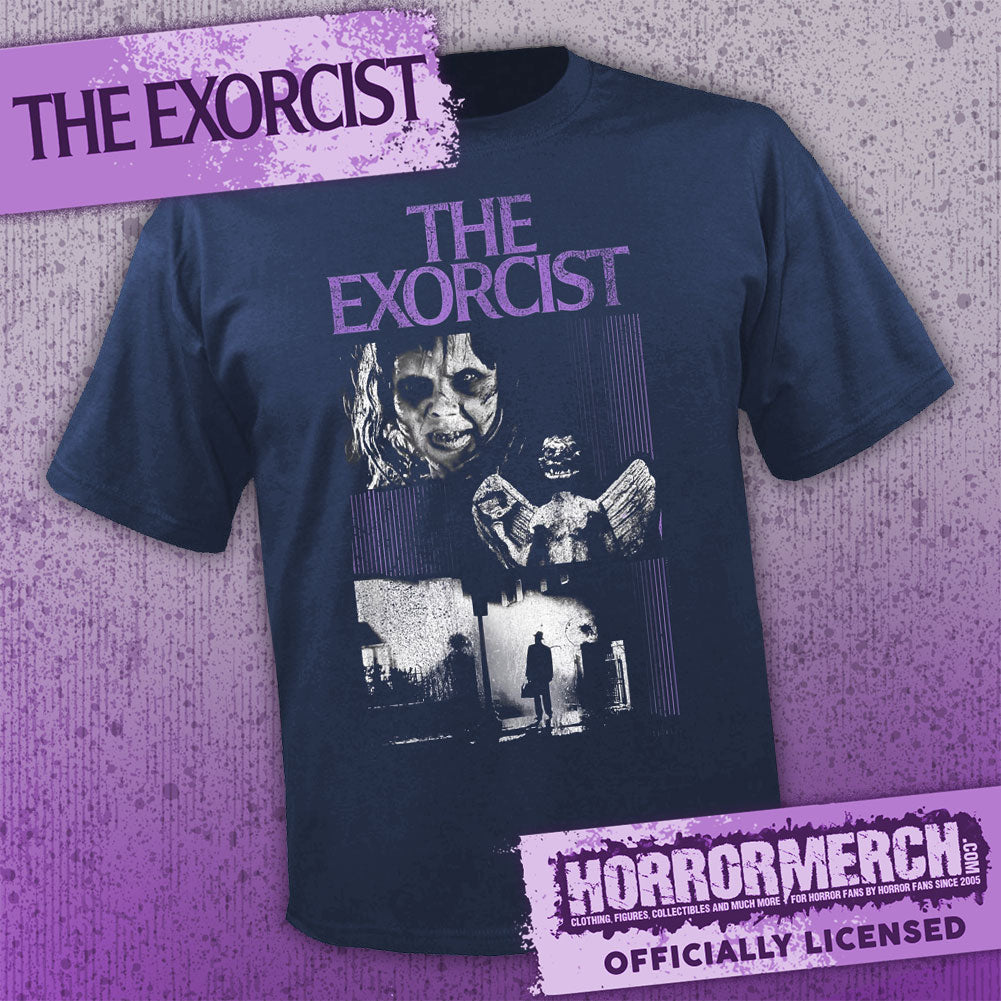 Exorcist - Pazuzu Collage (Blue) Womens Shirt