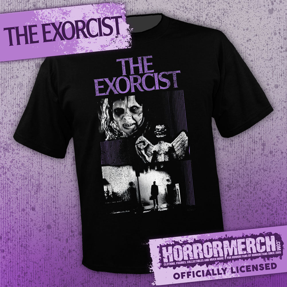 Exorcist - Pazuzu Collage (Blue) Mens Shirt