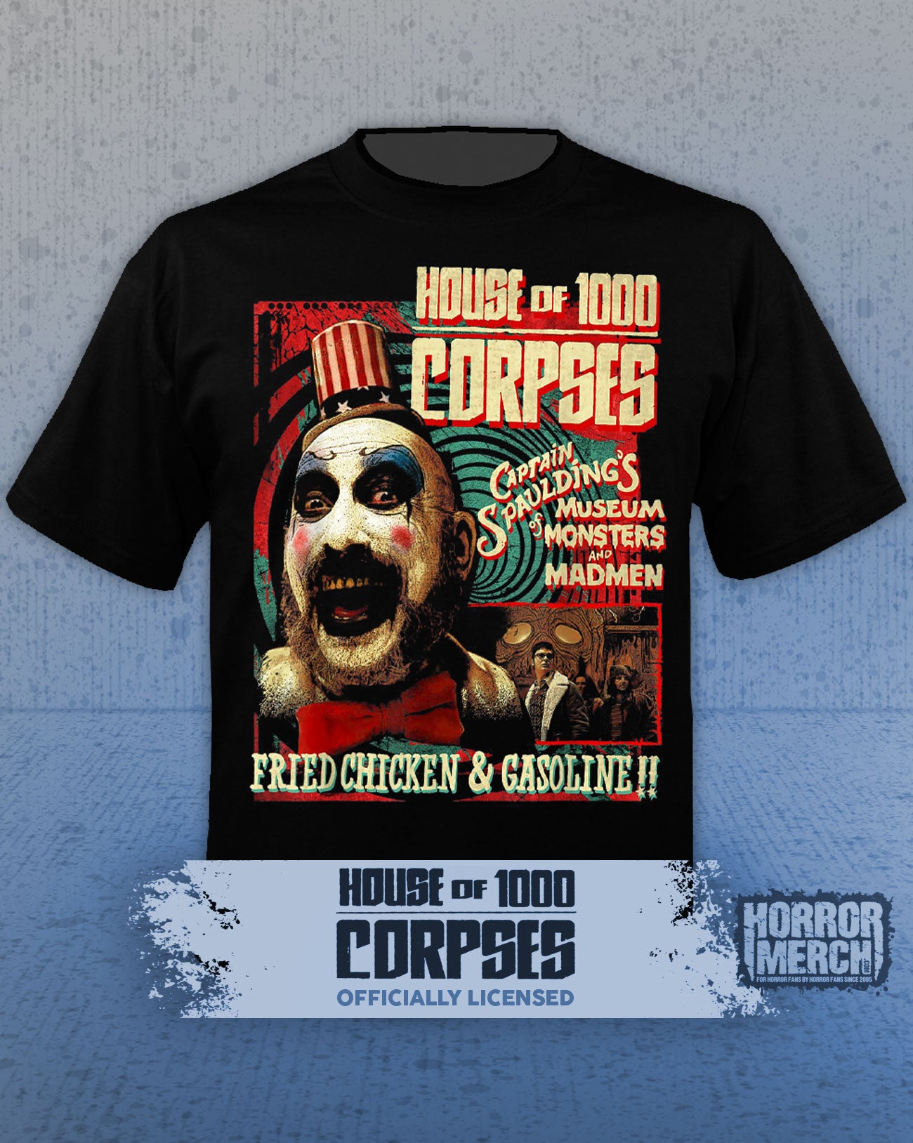 House Of 1000 Corpses - Captian Spauldings Fried Chicken And Gasoline Mens Shirt