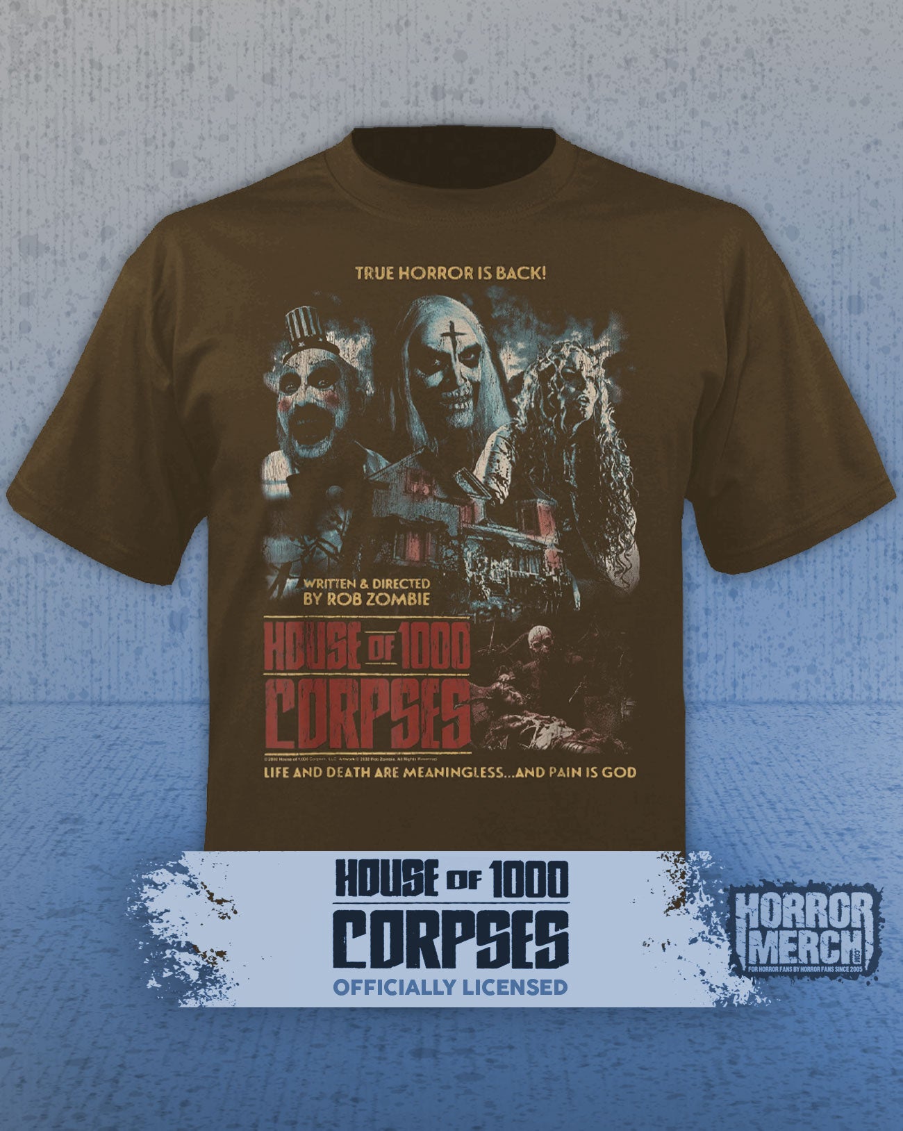 House Of 1000 Corpses - Poster Collage Womens Shirt (Brown)