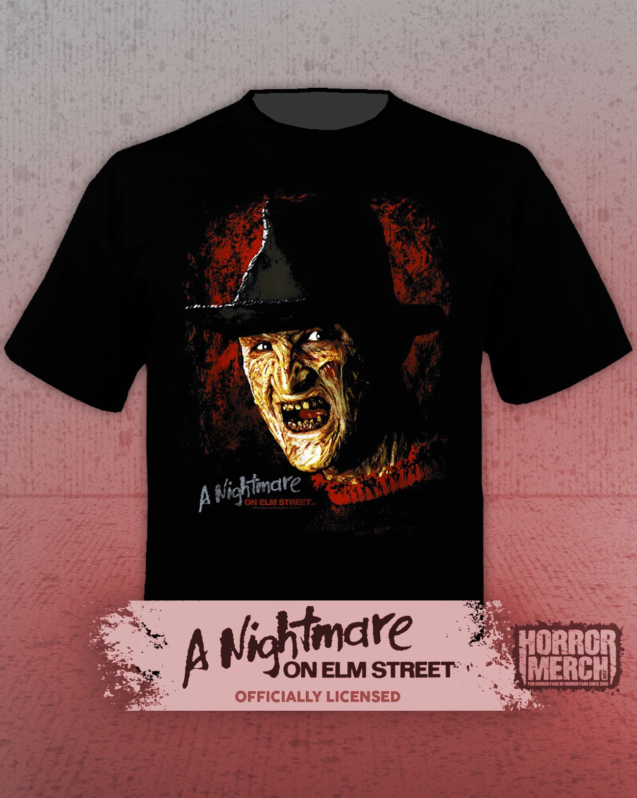 Nightmare On Elm Street - Close-Up (Laugh) Mens Shirt