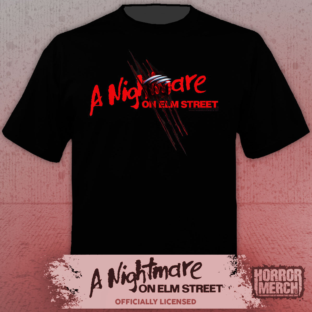 Nightmare On Elm Street - Slash Logo Mens Shirt