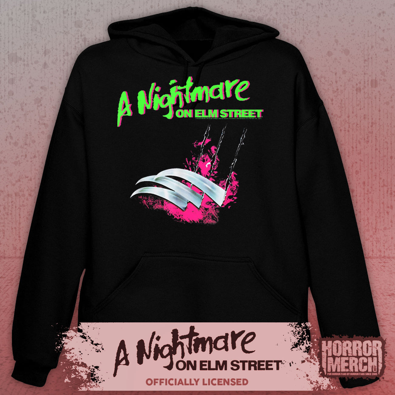 Nightmare On Elm Street - Neon Slash Hooded Sweatshirt