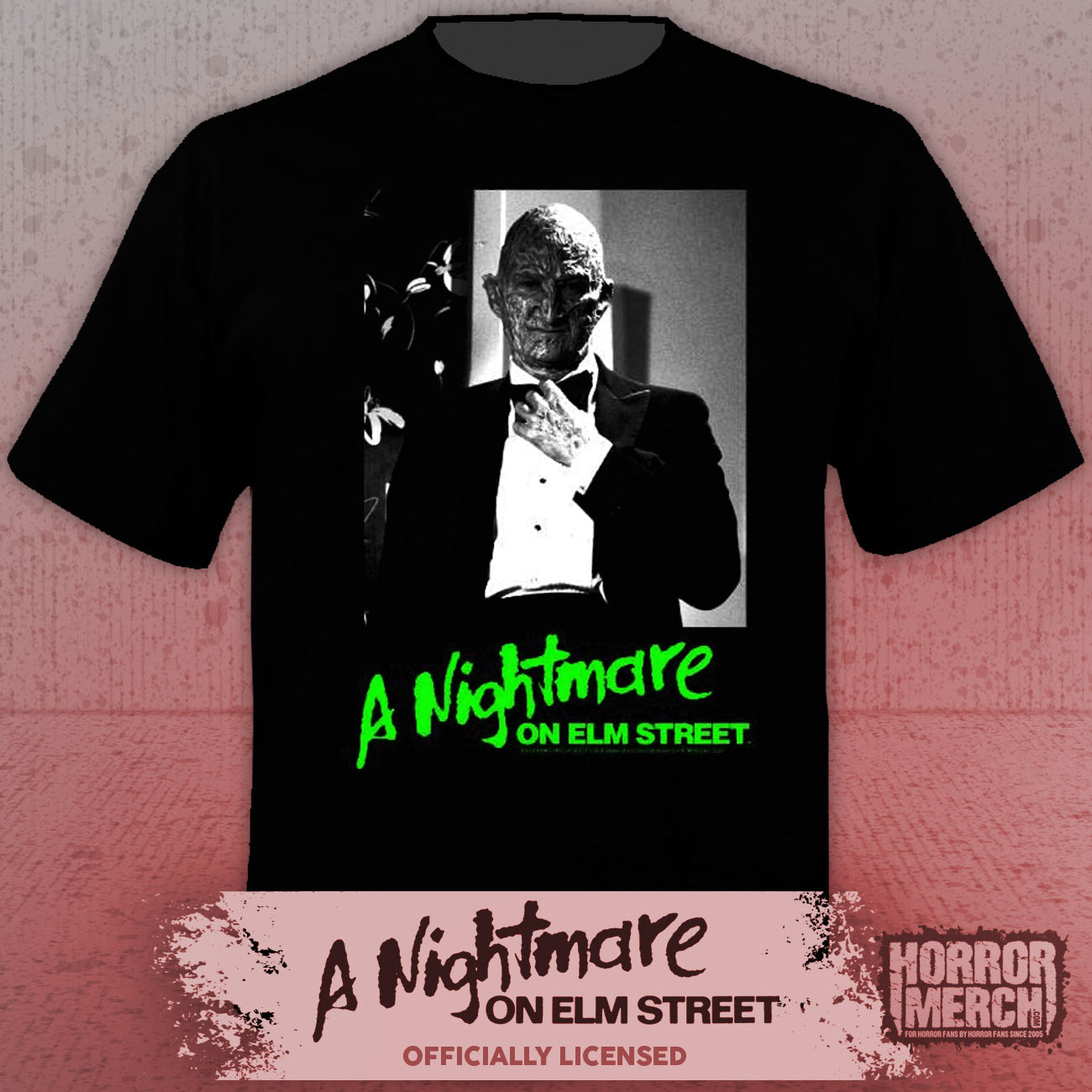 Nightmare On Elm Street - Close-Up (Tux) Mens Shirt