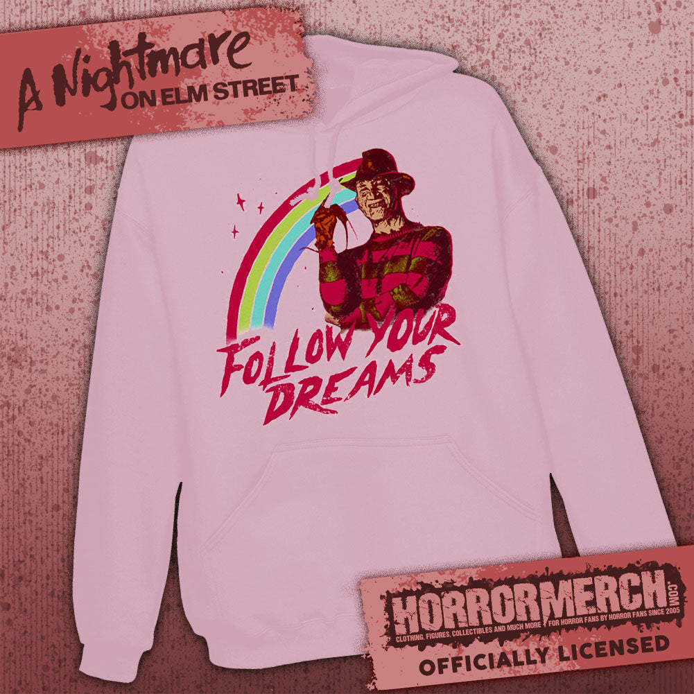 Nightmare On Elm Street - Follow Your Dreams (Pink) Hooded Sweatshirt
