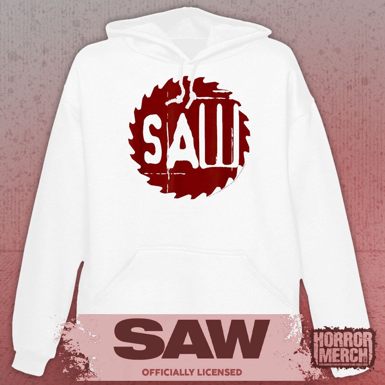 Saw - Blade Horror Hooded SweatShirt (White)