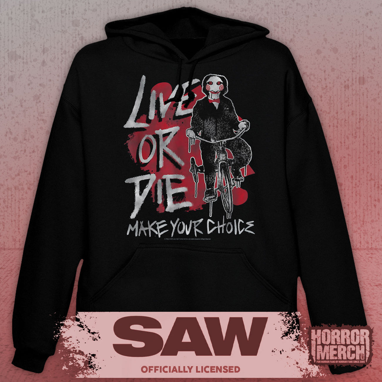 Saw - Live Or Die (Bike) Horror Hooded Sweatshirt