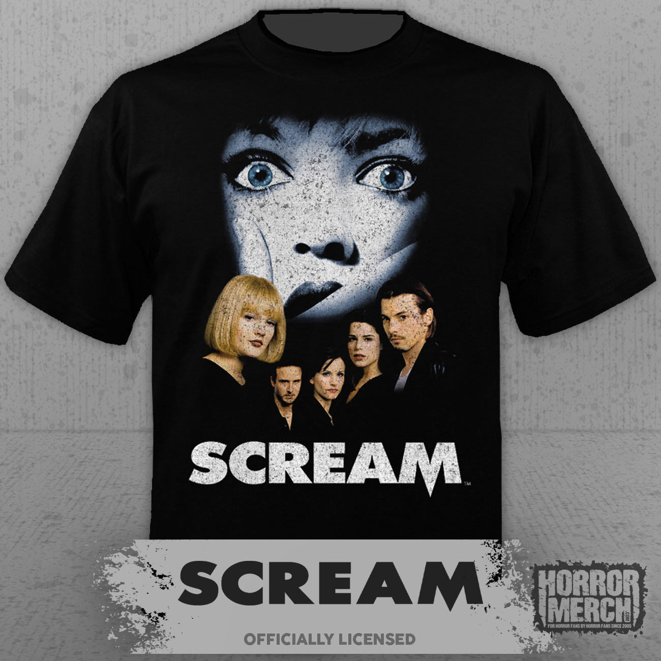 Scream - Cast Poster (Distressed) Men's T-Shirt