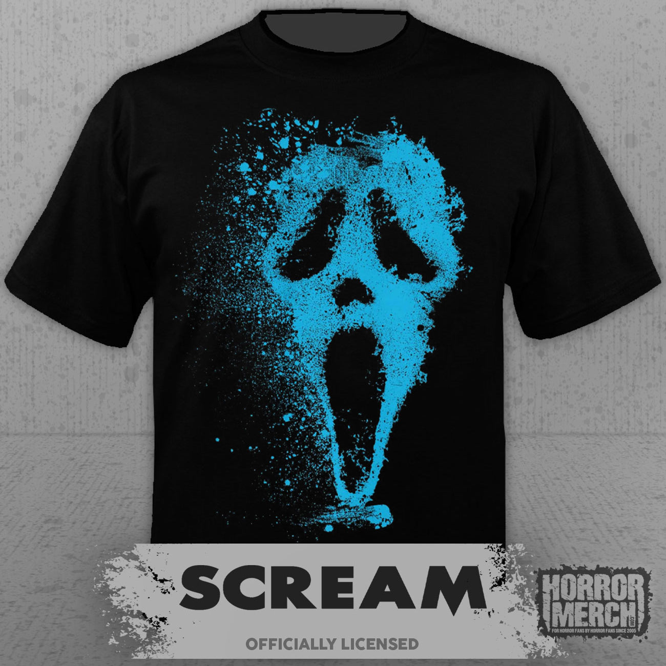 Scream - Blue Splatter Mask Men's T-Shirt