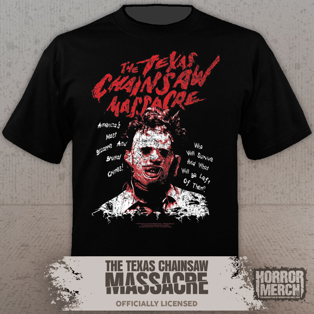 Texas Chainsaw Massacre - Bizzare And Brutal Crimes Mens Shirt