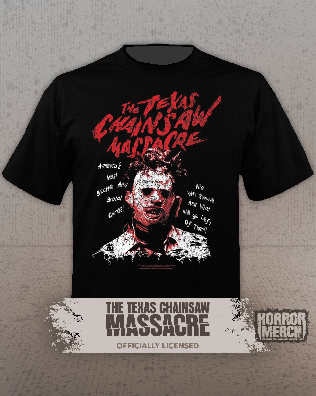 Texas Chainsaw Massacre - Bizzare And Brutal Crimes Mens Shirt