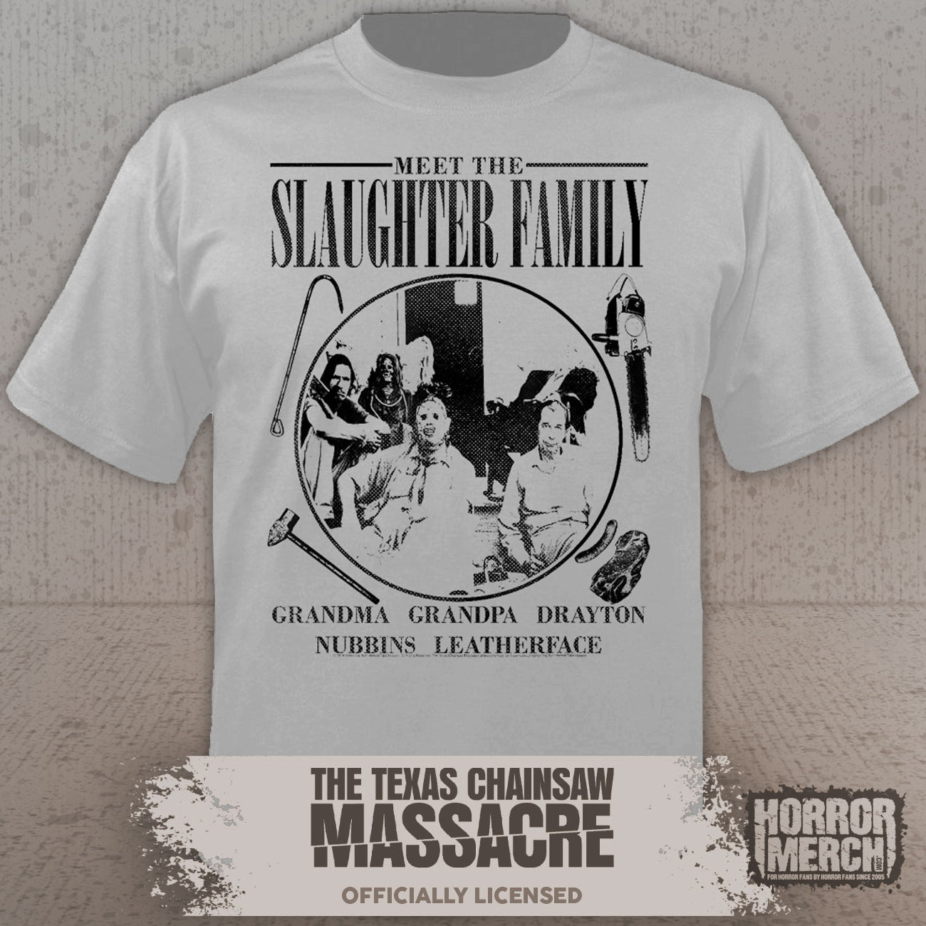 Texas Chainsaw Massacre - Sawyer Family Mens Shirt (Gray)